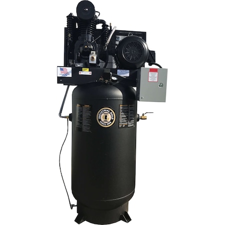 Industrial Gold 7.5Hp, 208-230V, 3 Phase, 60Hz, 80 Gallon, Vertical Tank, Ci7523E80V-P CI7523E80V-P